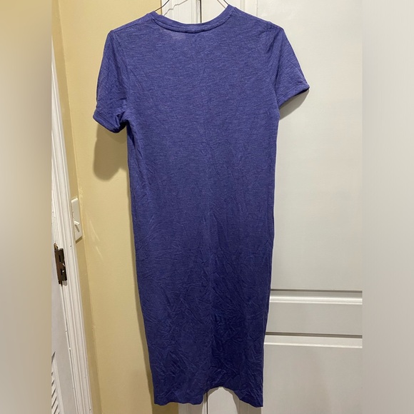 Jessica Simpson Finlee Heather Blue Violet Midi Casual Shirt Dress Size Medium - Picture 6 of 7